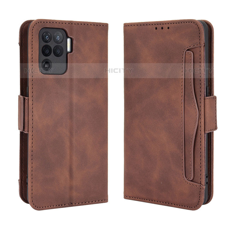 Coque Portefeuille Livre Cuir Etui Clapet BY3 pour Oppo A94 4G Marron Plus