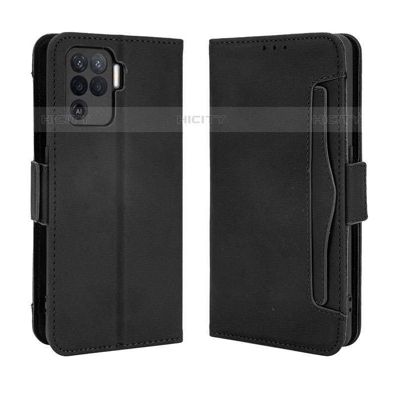 Coque Portefeuille Livre Cuir Etui Clapet BY3 pour Oppo A94 4G Noir Plus