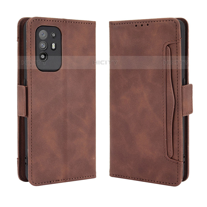 Coque Portefeuille Livre Cuir Etui Clapet BY3 pour Oppo A94 5G Marron Plus