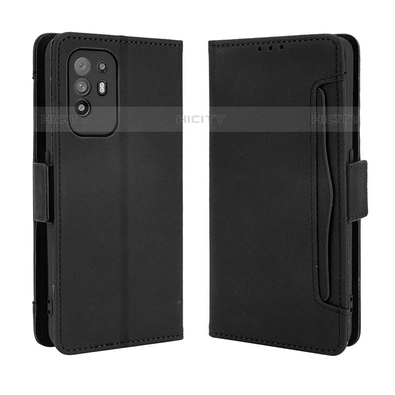 Coque Portefeuille Livre Cuir Etui Clapet BY3 pour Oppo A94 5G Noir Plus