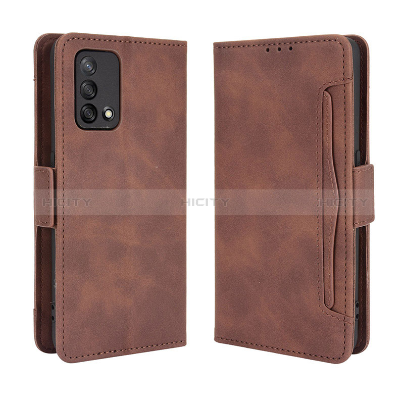 Coque Portefeuille Livre Cuir Etui Clapet BY3 pour Oppo A95 4G Marron Plus