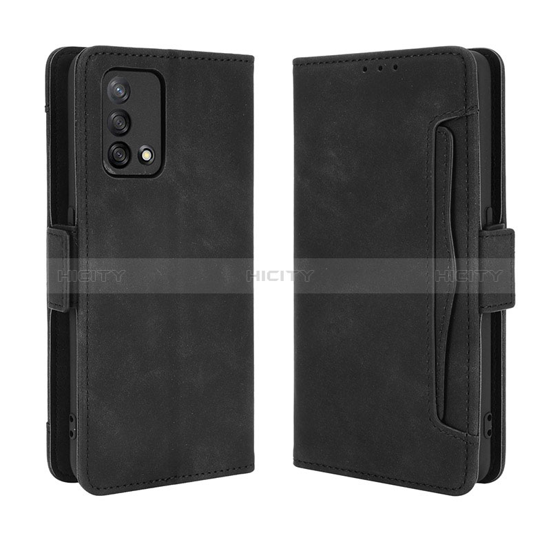 Coque Portefeuille Livre Cuir Etui Clapet BY3 pour Oppo A95 4G Noir Plus