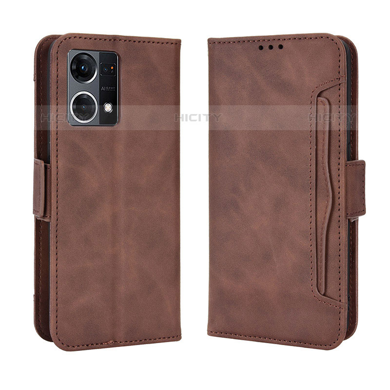 Coque Portefeuille Livre Cuir Etui Clapet BY3 pour Oppo F21 Pro 4G Marron Plus