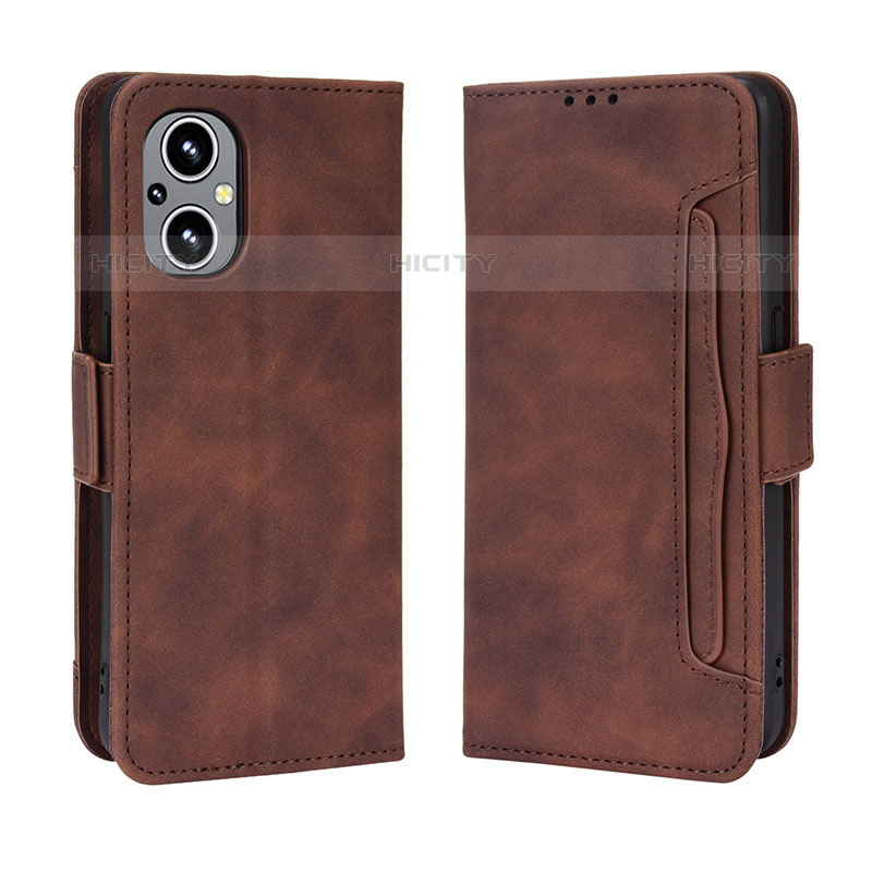 Coque Portefeuille Livre Cuir Etui Clapet BY3 pour Oppo F21 Pro 5G Marron Plus