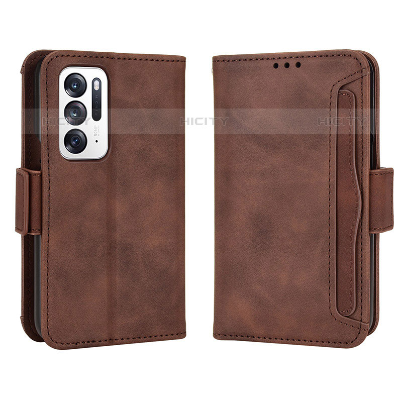 Coque Portefeuille Livre Cuir Etui Clapet BY3 pour Oppo Find N 5G Marron Plus