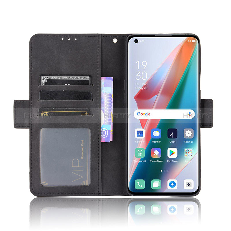 Coque Portefeuille Livre Cuir Etui Clapet BY3 pour Oppo Find X3 5G Plus