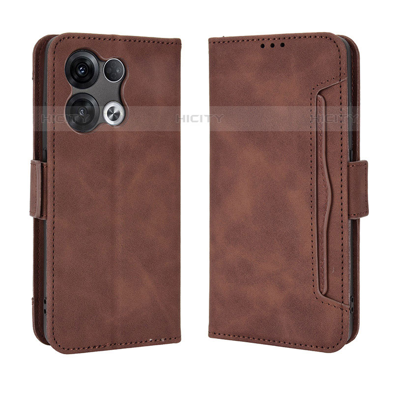 Coque Portefeuille Livre Cuir Etui Clapet BY3 pour Oppo Reno8 5G Marron Plus