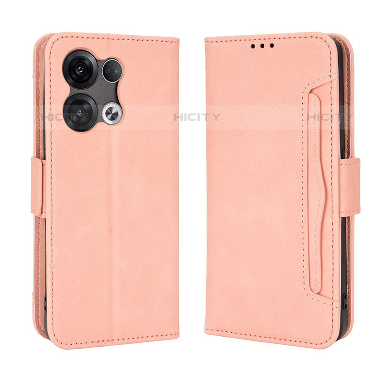 Coque Portefeuille Livre Cuir Etui Clapet BY3 pour Oppo Reno8 Pro+ Plus 5G Rose Plus