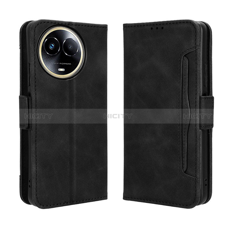 Coque Portefeuille Livre Cuir Etui Clapet BY3 pour Realme 11 5G Noir Plus