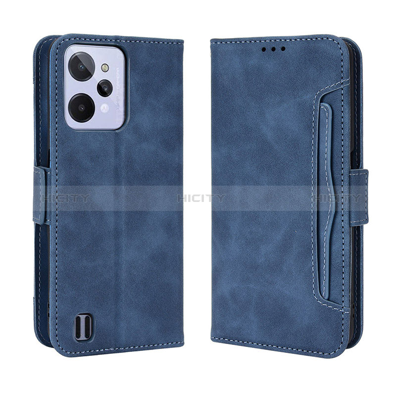 Coque Portefeuille Livre Cuir Etui Clapet BY3 pour Realme C31 Bleu Plus