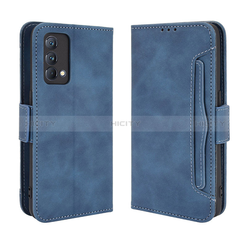 Coque Portefeuille Livre Cuir Etui Clapet BY3 pour Realme GT Master 5G Bleu Plus