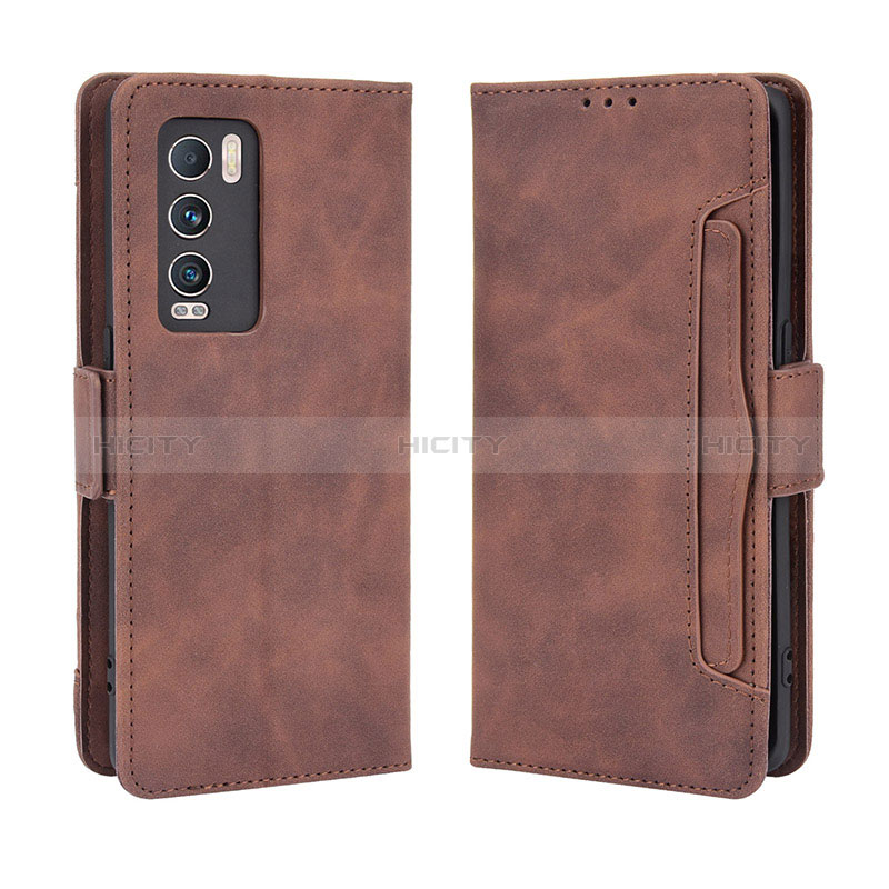 Coque Portefeuille Livre Cuir Etui Clapet BY3 pour Realme GT Master Explorer 5G Marron Plus