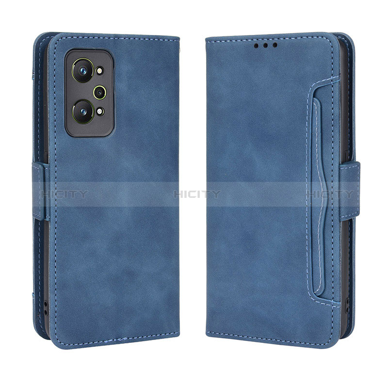 Coque Portefeuille Livre Cuir Etui Clapet BY3 pour Realme GT Neo 3T 5G Bleu Plus