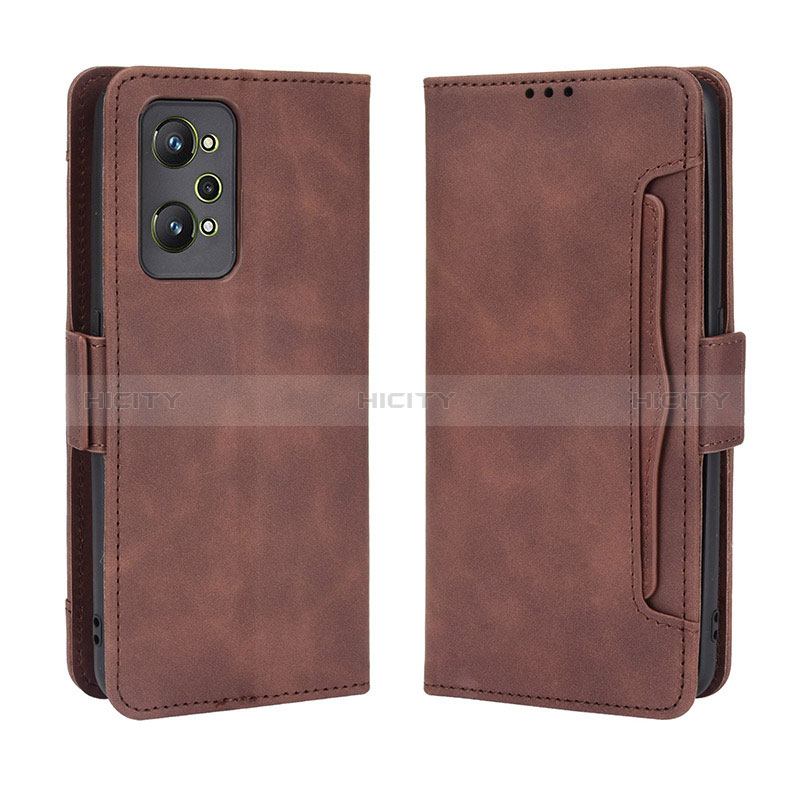 Coque Portefeuille Livre Cuir Etui Clapet BY3 pour Realme GT Neo 3T 5G Marron Plus