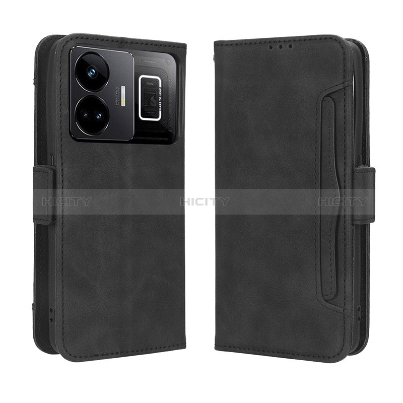 Coque Portefeuille Livre Cuir Etui Clapet BY3 pour Realme GT Neo5 5G Noir Plus