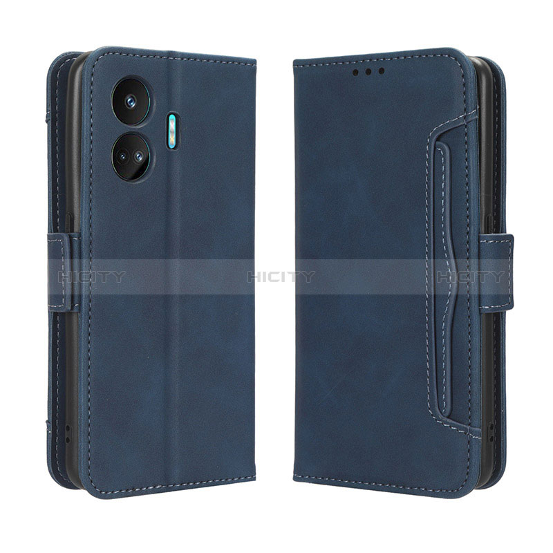 Coque Portefeuille Livre Cuir Etui Clapet BY3 pour Realme GT Neo5 SE 5G Bleu Plus