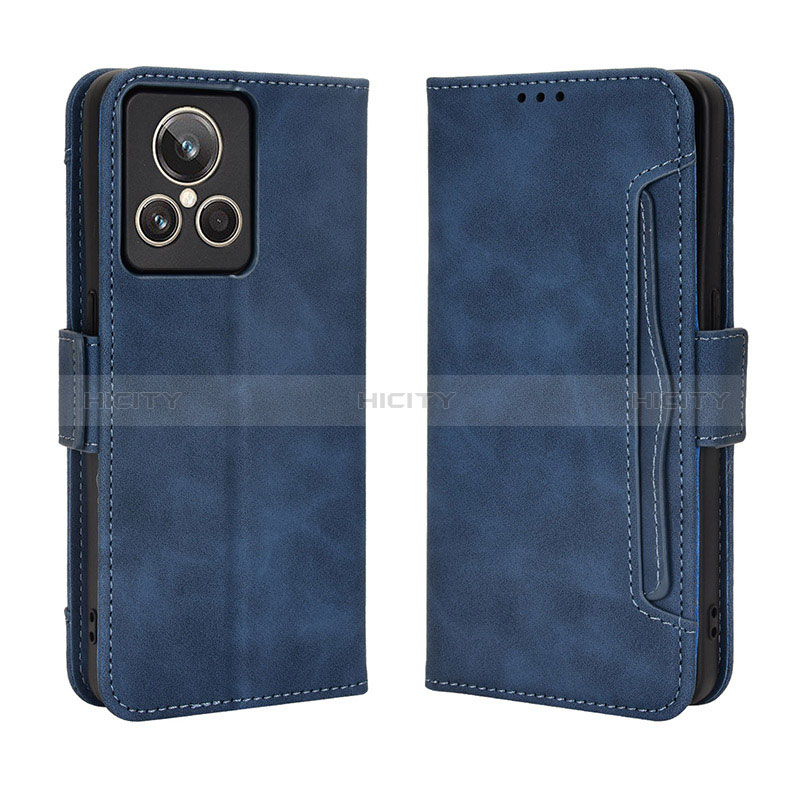 Coque Portefeuille Livre Cuir Etui Clapet BY3 pour Realme GT2 Master Explorer Bleu Plus