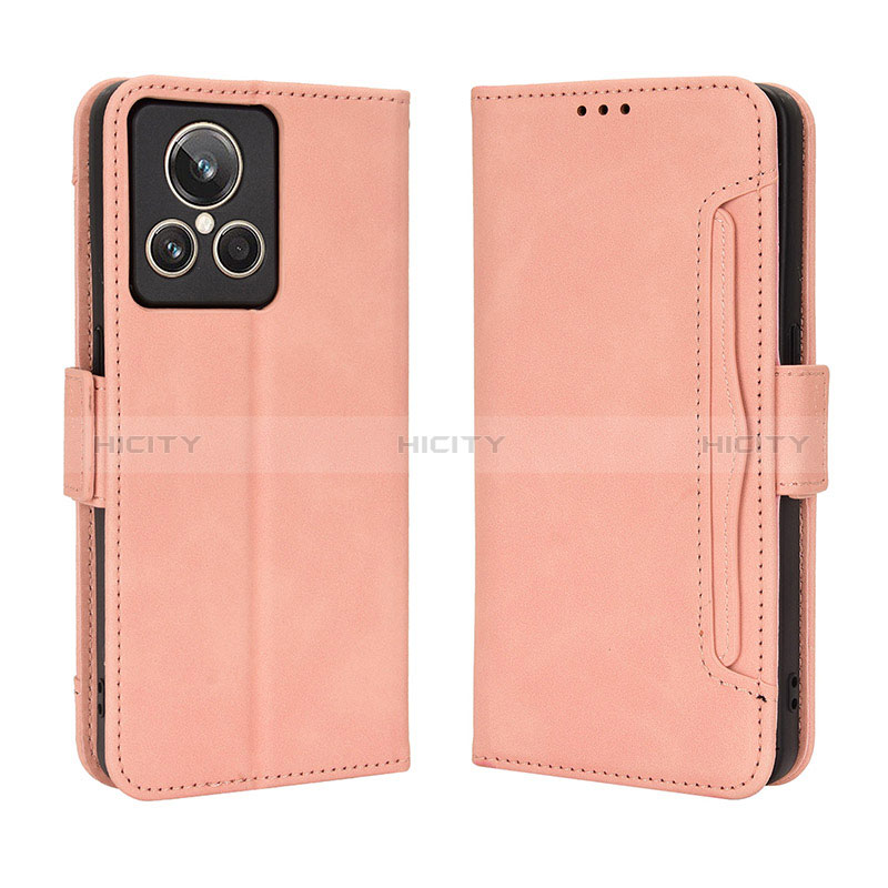 Coque Portefeuille Livre Cuir Etui Clapet BY3 pour Realme GT2 Master Explorer Rose Plus