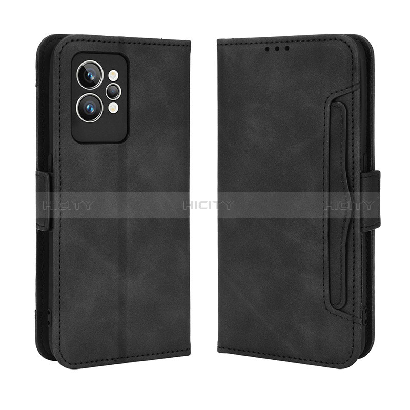 Coque Portefeuille Livre Cuir Etui Clapet BY3 pour Realme GT2 Pro 5G Noir Plus