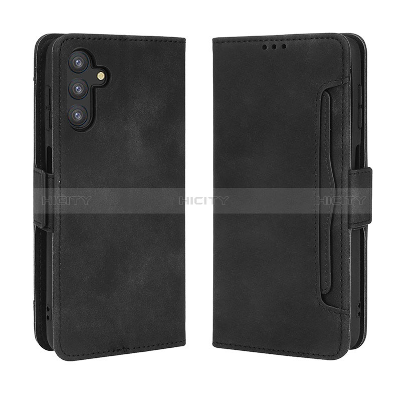 Coque Portefeuille Livre Cuir Etui Clapet BY3 pour Samsung Galaxy A04s Noir Plus