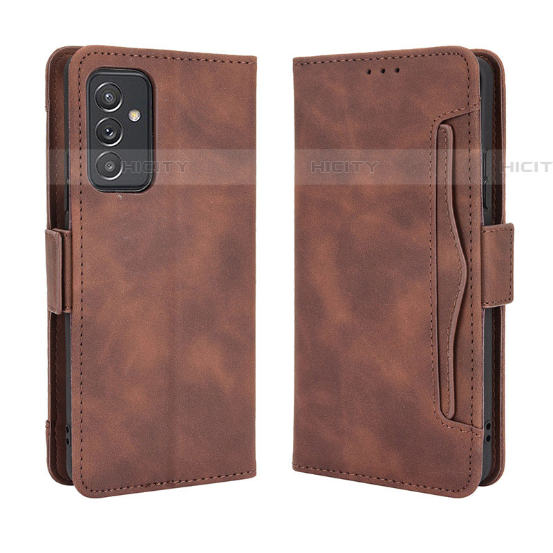 Coque Portefeuille Livre Cuir Etui Clapet BY3 pour Samsung Galaxy A05s Marron Plus