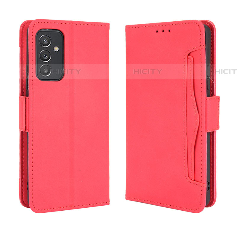 Coque Portefeuille Livre Cuir Etui Clapet BY3 pour Samsung Galaxy A05s Rouge Plus