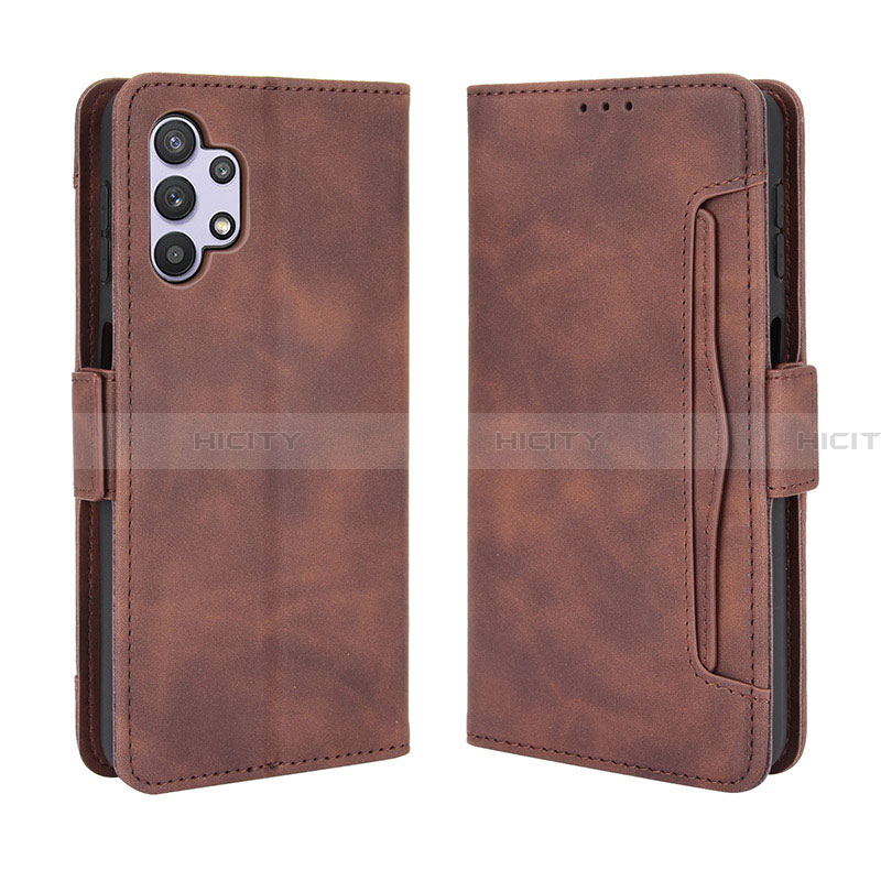 Coque Portefeuille Livre Cuir Etui Clapet BY3 pour Samsung Galaxy A13 4G Marron Plus