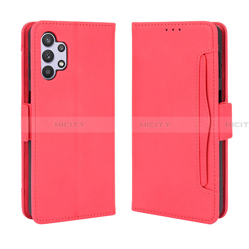 Coque Portefeuille Livre Cuir Etui Clapet BY3 pour Samsung Galaxy A13 4G Rouge Plus