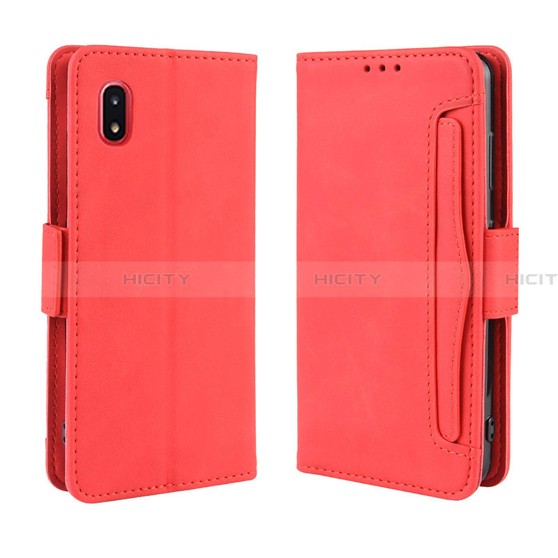 Coque Portefeuille Livre Cuir Etui Clapet BY3 pour Samsung Galaxy A20 SC-02M SCV46 Rouge Plus