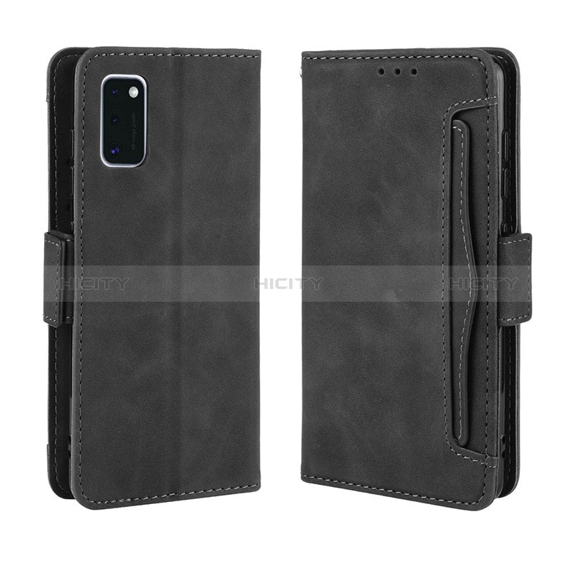 Coque Portefeuille Livre Cuir Etui Clapet BY3 pour Samsung Galaxy A41 Noir Plus