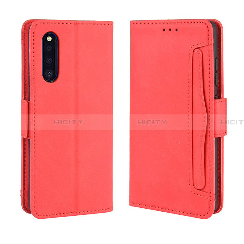 Coque Portefeuille Livre Cuir Etui Clapet BY3 pour Samsung Galaxy A41 SC-41A Rouge Plus