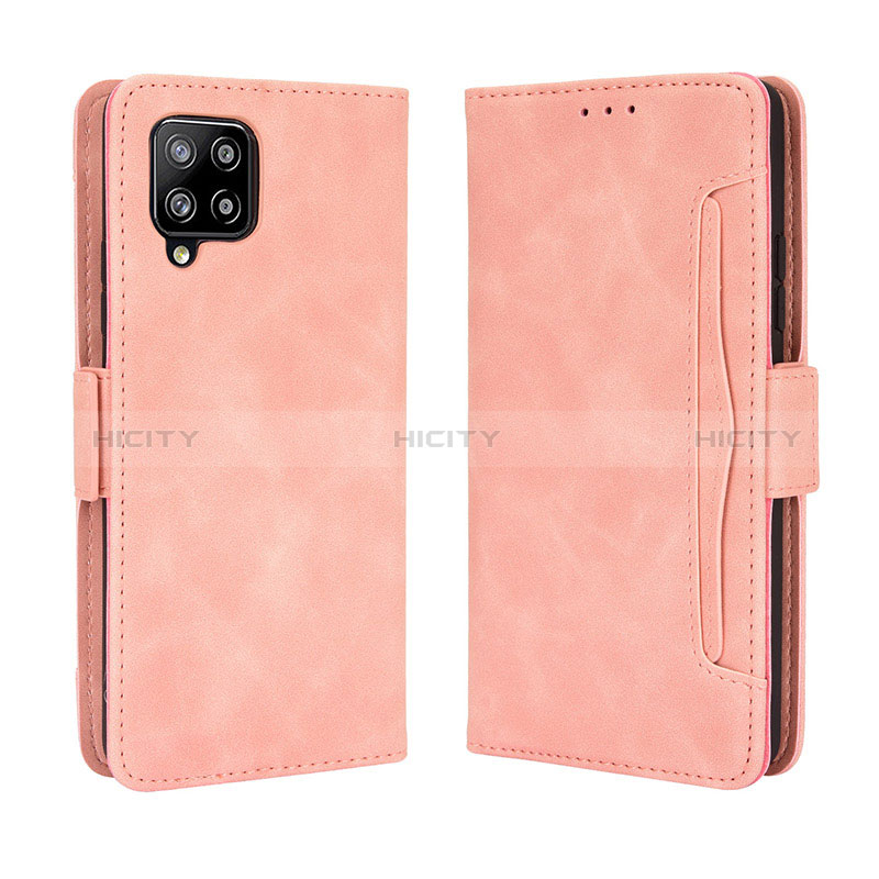 Coque Portefeuille Livre Cuir Etui Clapet BY3 pour Samsung Galaxy A42 5G Rose Plus