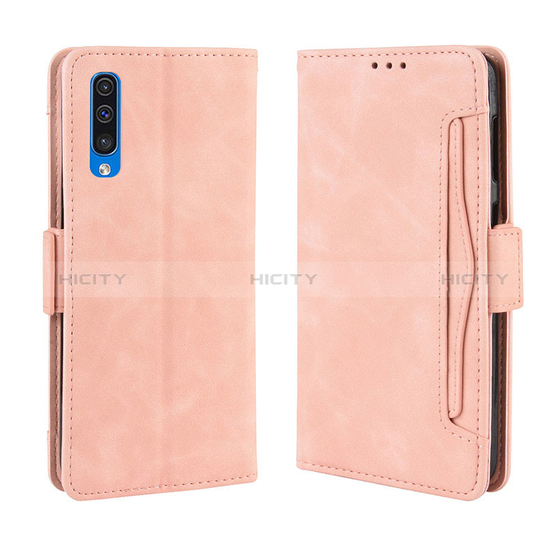 Coque Portefeuille Livre Cuir Etui Clapet BY3 pour Samsung Galaxy A50S Rose Plus