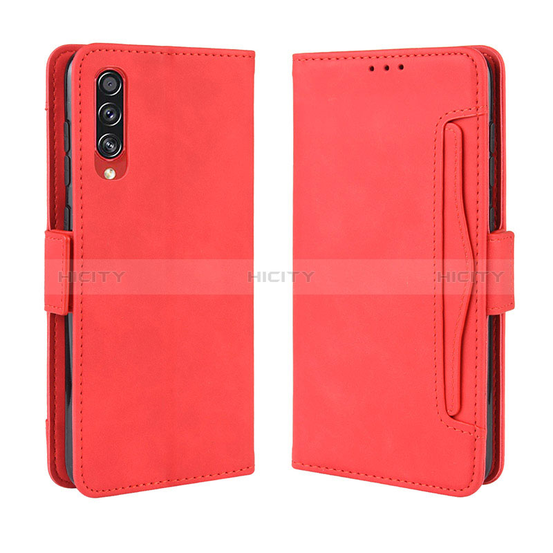 Coque Portefeuille Livre Cuir Etui Clapet BY3 pour Samsung Galaxy A70 Rouge Plus