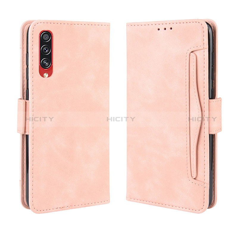 Coque Portefeuille Livre Cuir Etui Clapet BY3 pour Samsung Galaxy A70S Rose Plus