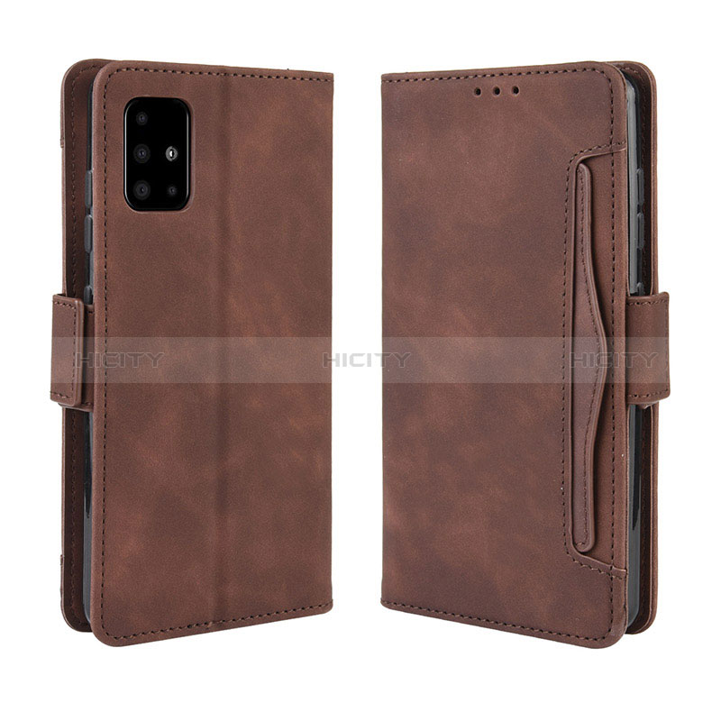 Coque Portefeuille Livre Cuir Etui Clapet BY3 pour Samsung Galaxy A71 4G A715 Marron Plus