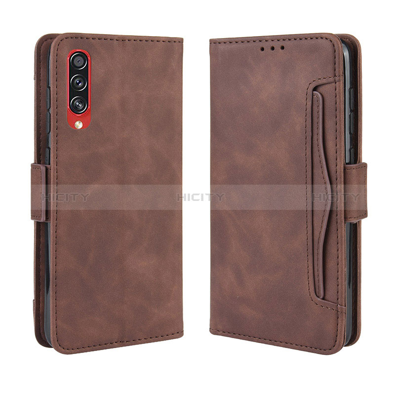 Coque Portefeuille Livre Cuir Etui Clapet BY3 pour Samsung Galaxy A90 5G Marron Plus