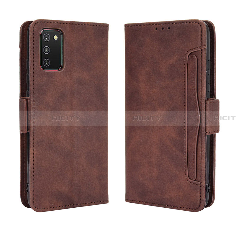 Coque Portefeuille Livre Cuir Etui Clapet BY3 pour Samsung Galaxy F02S SM-E025F Marron Plus