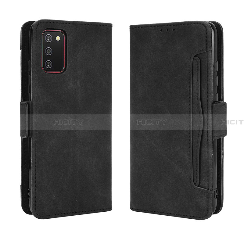 Coque Portefeuille Livre Cuir Etui Clapet BY3 pour Samsung Galaxy F02S SM-E025F Noir Plus