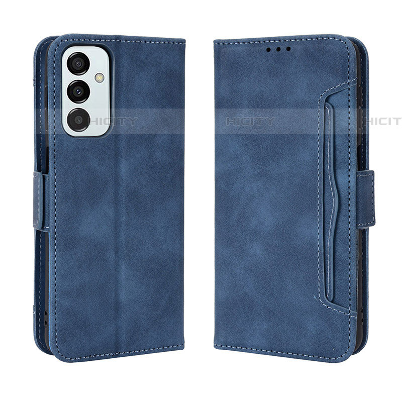 Coque Portefeuille Livre Cuir Etui Clapet BY3 pour Samsung Galaxy F23 5G Bleu Plus