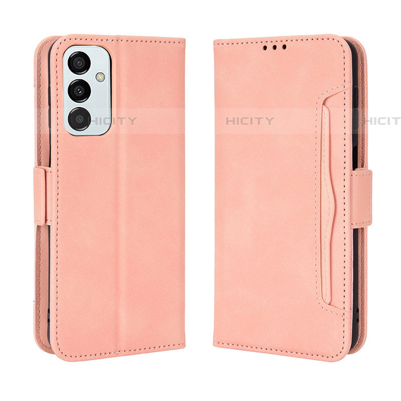 Coque Portefeuille Livre Cuir Etui Clapet BY3 pour Samsung Galaxy F23 5G Rose Plus