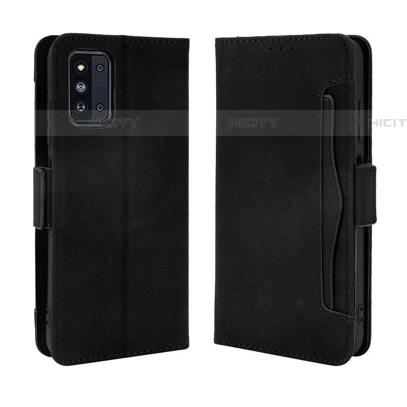 Coque Portefeuille Livre Cuir Etui Clapet BY3 pour Samsung Galaxy F52 5G Noir Plus