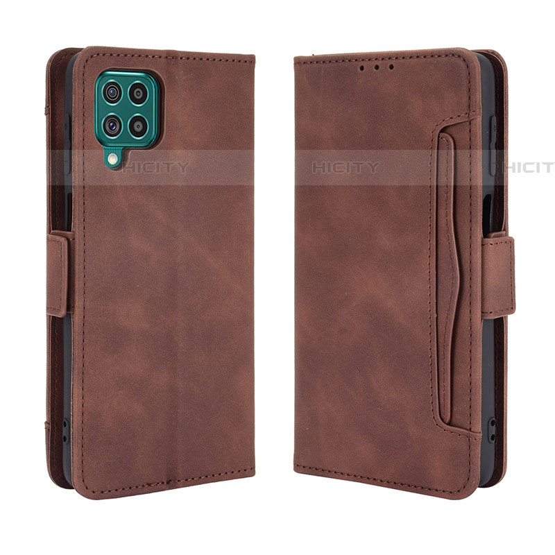 Coque Portefeuille Livre Cuir Etui Clapet BY3 pour Samsung Galaxy F62 5G Marron Plus