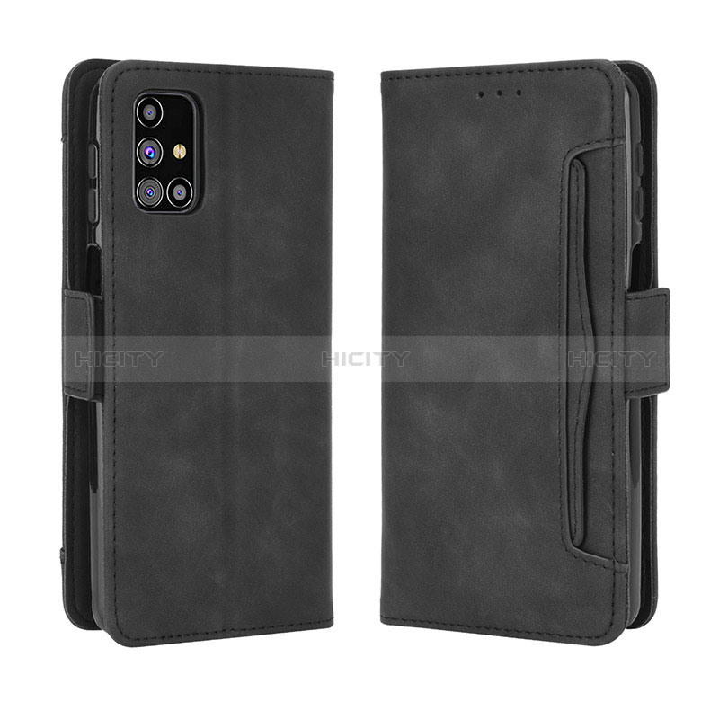 Coque Portefeuille Livre Cuir Etui Clapet BY3 pour Samsung Galaxy M31s Noir Plus