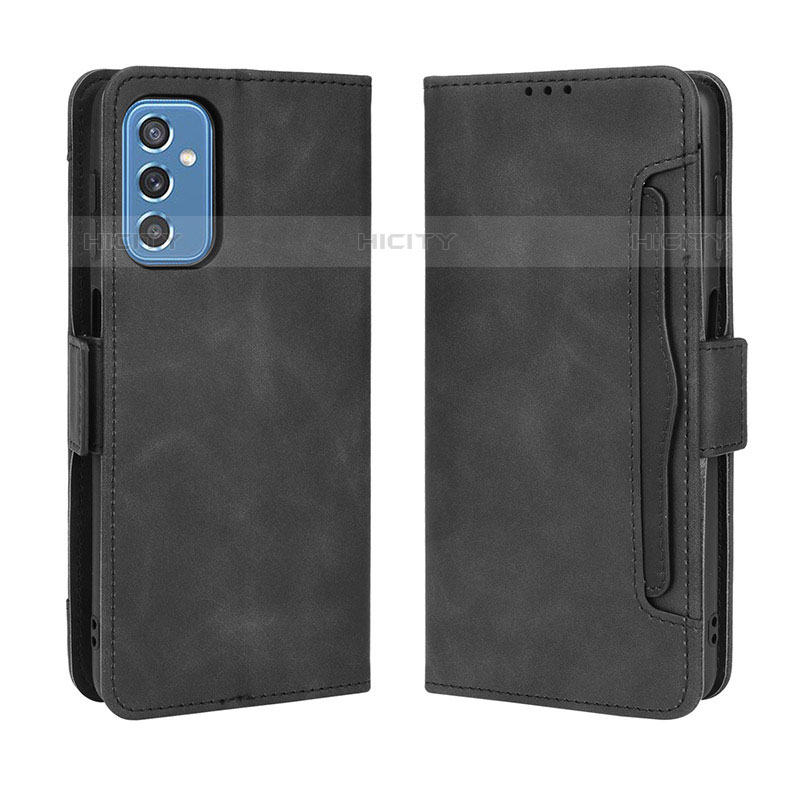 Coque Portefeuille Livre Cuir Etui Clapet BY3 pour Samsung Galaxy M52 5G Noir Plus