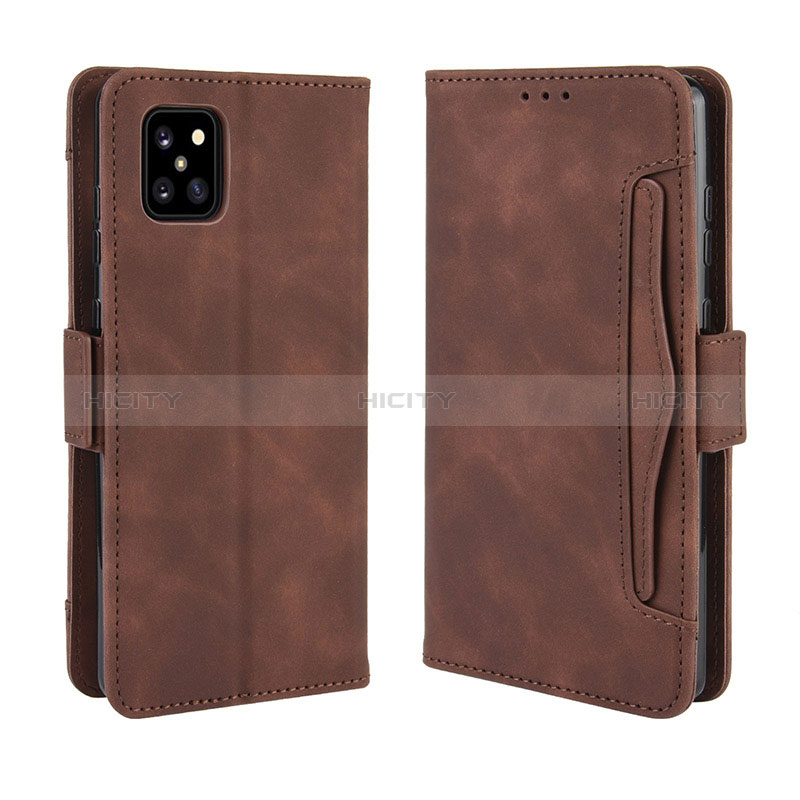 Coque Portefeuille Livre Cuir Etui Clapet BY3 pour Samsung Galaxy M60s Marron Plus