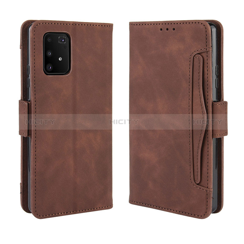 Coque Portefeuille Livre Cuir Etui Clapet BY3 pour Samsung Galaxy M80S Marron Plus