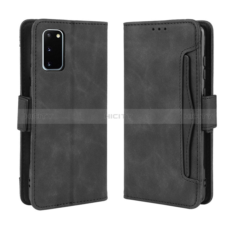 Coque Portefeuille Livre Cuir Etui Clapet BY3 pour Samsung Galaxy S20 5G Noir Plus