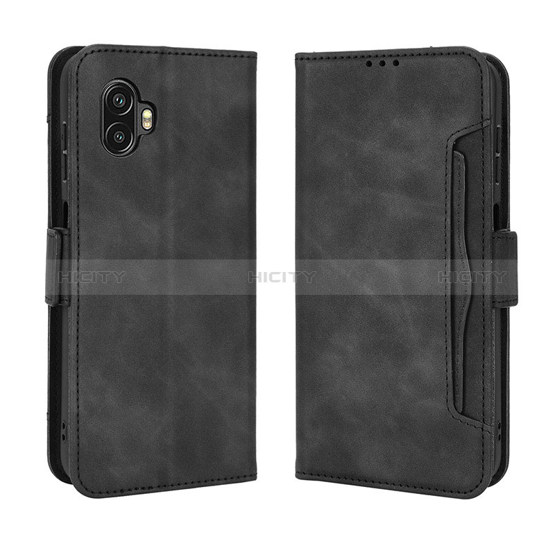 Coque Portefeuille Livre Cuir Etui Clapet BY3 pour Samsung Galaxy XCover 6 Pro 5G Noir Plus