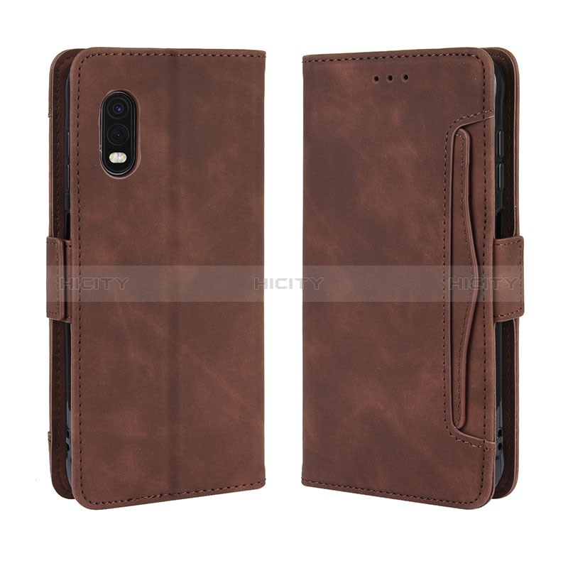 Coque Portefeuille Livre Cuir Etui Clapet BY3 pour Samsung Galaxy XCover Pro Marron Plus